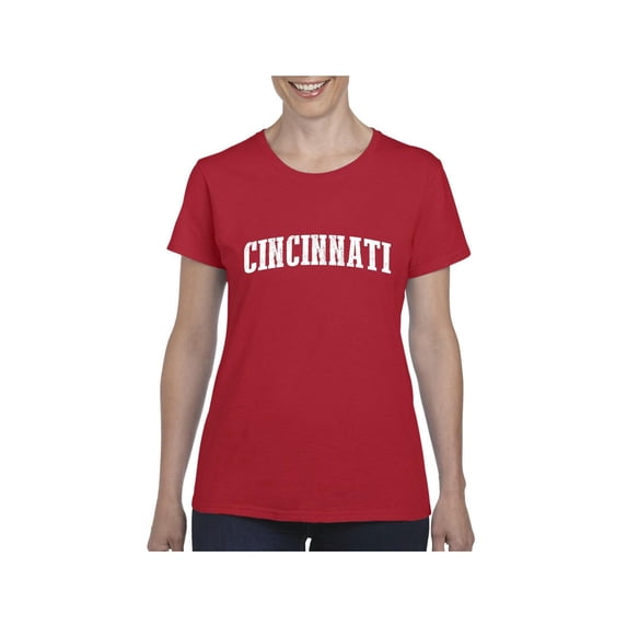 MmF - Women's T-Shirt Short Sleeve, up to Women Size 3XL - Cincinnati