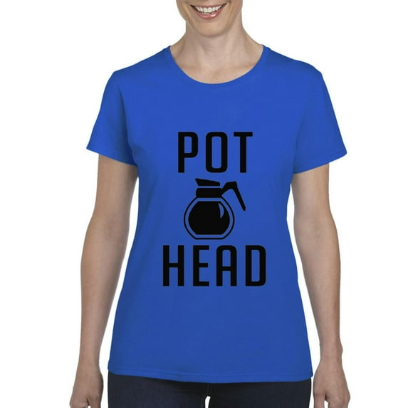 MmF - Women's T-Shirt Short Sleeve, up to Women Size 3XL - Coffee Pot Head