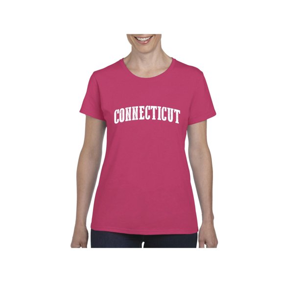 MmF - Women's T-Shirt Short Sleeve, up to Women Size 3XL - Connecticut