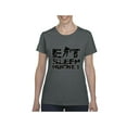 thumbnail image 1 of MmF - Women's T-Shirt Short Sleeve, up to Women Size 3XL - Eat Sleep Hockey, 1 of 5