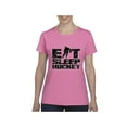 thumbnail image 1 of MmF - Women's T-Shirt Short Sleeve, up to Women Size 3XL - Eat Sleep Hockey, 1 of 5