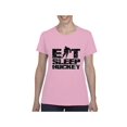 thumbnail image 1 of MmF - Women's T-Shirt Short Sleeve, up to Women Size 3XL - Eat Sleep Hockey, 1 of 5