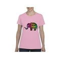 thumbnail image 1 of MmF - Women's T-Shirt Short Sleeve, up to Women Size 3XL - Elephant, 1 of 5