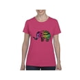 thumbnail image 1 of MmF - Women's T-Shirt Short Sleeve, up to Women Size 3XL - Elephant, 1 of 5