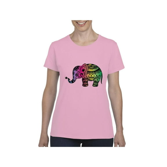 MmF - Women's T-Shirt Short Sleeve, up to Women Size 3XL - Elephant