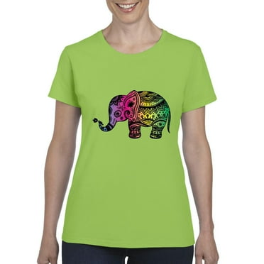 MmF - Women's T-Shirt Short Sleeve, up to Women Size 3XL - Elephant