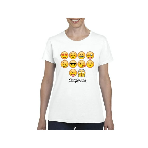 MmF - Women's T-Shirt Short Sleeve, up to Women Size 3XL - Emoji Entourage
