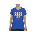 thumbnail image 1 of MmF - Women's T-Shirt Short Sleeve, up to Women Size 3XL - Emoji Entourage, 1 of 5