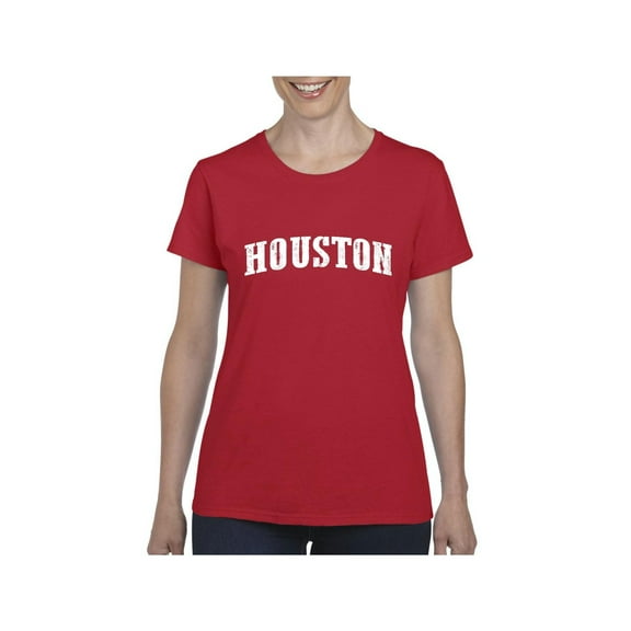 MmF - Women's T-Shirt Short Sleeve, up to Women Size 3XL - Houston