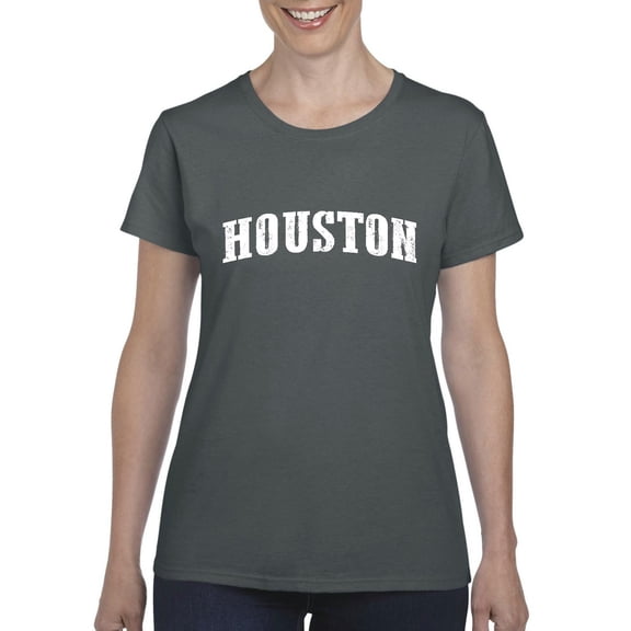 MmF - Women's T-Shirt Short Sleeve, up to Women Size 3XL - Houston