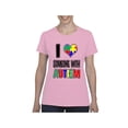 thumbnail image 1 of MmF - Women's T-Shirt Short Sleeve, up to Women Size 3XL - I Love Someone With Autism, 1 of 5
