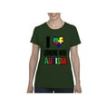 thumbnail image 1 of MmF - Women's T-Shirt Short Sleeve, up to Women Size 3XL - I Love Someone With Autism, 1 of 5