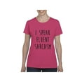 thumbnail image 1 of MmF - Women's T-Shirt Short Sleeve, up to Women Size 3XL - I Speak Fluent Sarcasm, 1 of 5