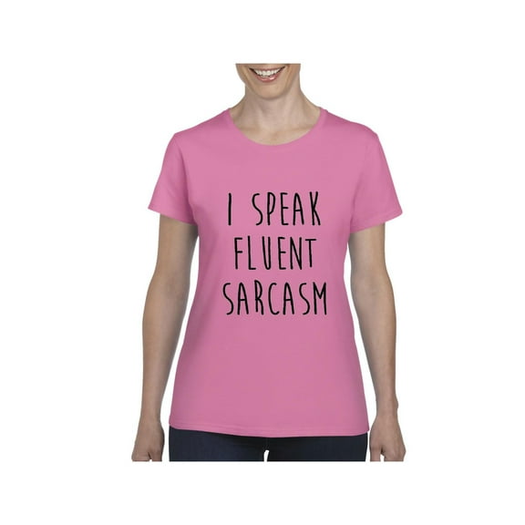 MmF - Women's T-Shirt Short Sleeve, up to Women Size 3XL - I Speak Fluent Sarcasm