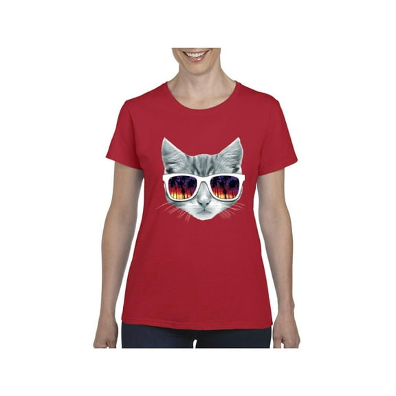 MmF - Women's T-Shirt Short Sleeve, up to Women Size 3XL - Kitty