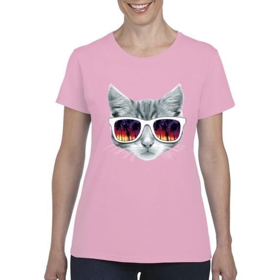 MmF - Women's T-Shirt Short Sleeve, up to Women Size 3XL - Kitty