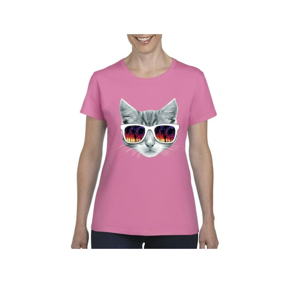 MmF - Women's T-Shirt Short Sleeve, up to Women Size 3XL - Kitty