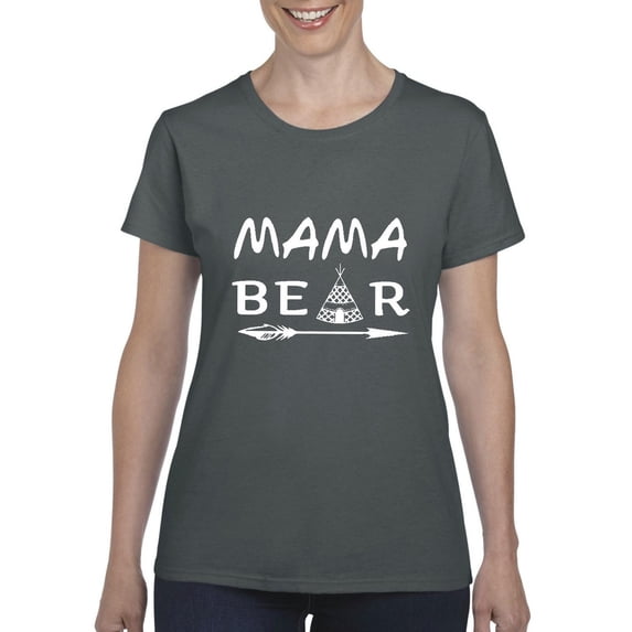 MmF - Women's T-Shirt Short Sleeve, up to Women Size 3XL - Mama Bear