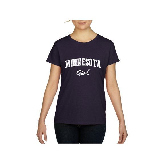 MmF - Women's T-Shirt Short Sleeve, up to Women Size 3XL - Minnesota Girl
