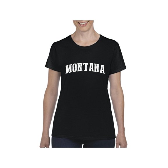 MmF - Women's T-Shirt Short Sleeve, up to Women Size 3XL - Montana