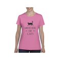 thumbnail image 1 of MmF - Women's T-Shirt Short Sleeve, up to Women Size 3XL - Mother Of Cats, 1 of 5