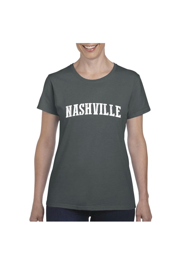 MmF - Women's T-Shirt Short Sleeve, up to Women Size 3XL - Nashville Tennessee Flag