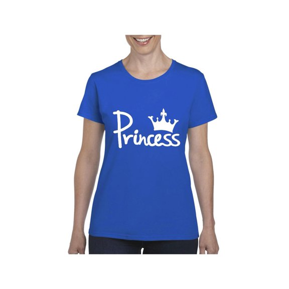 MmF - Women's T-Shirt Short Sleeve, up to Women Size 3XL - Princess Crown