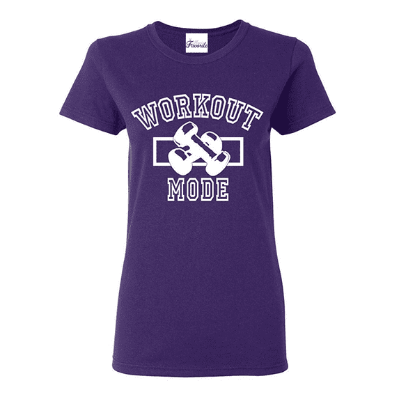 MmF - Women's T-Shirt Short Sleeve, up to Women Size 3XL - Workout Mode