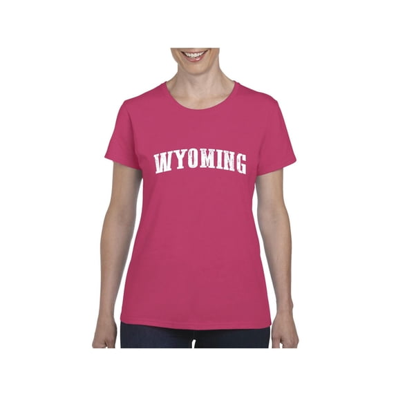 MmF - Women's T-Shirt Short Sleeve, up to Women Size 3XL - Wyoming Cheyenne