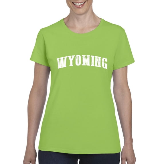 MmF - Women's T-Shirt Short Sleeve, up to Women Size 3XL - Wyoming Cheyenne