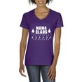 thumbnail image 1 of MmF - Women's T-Shirt V-Neck Short Sleeve - Christmas Mama Claus, 1 of 5