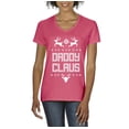 thumbnail image 1 of MmF - Women's T-Shirt V-Neck Short Sleeve - Christmas Santa Claus Daddy, 1 of 5