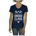 thumbnail image 1 of MmF - Women's T-Shirt V-Neck Short Sleeve - Christmas Santa Claus Daddy, 1 of 5