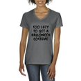 thumbnail image 1 of MmF - Women's T-Shirt V-Neck Short Sleeve - Halloween Too Lazy To Get a Halloween Costume, 1 of 5