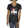 thumbnail image 1 of MmF - Women's T-Shirt V-Neck Short Sleeve - I'M KIND OF A BIG DEAL SANTA GIFT, 1 of 5