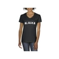 thumbnail image 1 of MmF - Women's T-Shirt V-Neck Short Sleeve, up to Women Size 3XL - Alaska, 1 of 5
