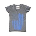 thumbnail image 1 of MmF - Women's T-Shirt V-Neck Short Sleeve, up to Women Size 3XL - Autism Flag, 1 of 5
