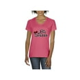 thumbnail image 1 of MmF - Women's T-Shirt V-Neck Short Sleeve, up to Women Size 3XL - Big Sister, 1 of 5