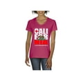 thumbnail image 1 of MmF - Women's T-Shirt V-Neck Short Sleeve, up to Women Size 3XL - California Cali, 1 of 5
