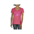 thumbnail image 1 of MmF - Women's T-Shirt V-Neck Short Sleeve, up to Women Size 3XL - Cheerleader Bow 2 Toe, 1 of 5