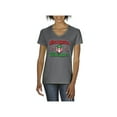 thumbnail image 1 of MmF - Women's T-Shirt V-Neck Short Sleeve, up to Women Size 3XL - Christmas Wrapper, 1 of 5