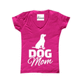 thumbnail image 1 of MmF - Women's T-Shirt V-Neck Short Sleeve, up to Women Size 3XL - Dog Mom, 1 of 5