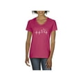 thumbnail image 1 of MmF - Women's T-Shirt V-Neck Short Sleeve, up to Women Size 3XL - Heartbeat Horses, 1 of 5