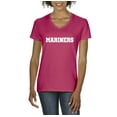 thumbnail image 1 of MmF - Women's T-Shirt V-Neck Short Sleeve, up to Women Size 3XL - Mariners, 1 of 5