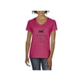 thumbnail image 1 of MmF - Women's T-Shirt V-Neck Short Sleeve, up to Women Size 3XL - Mother Of Cats, 1 of 5