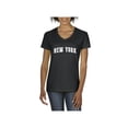 thumbnail image 1 of MmF - Women's T-Shirt V-Neck Short Sleeve, up to Women Size 3XL - New York City, 1 of 5