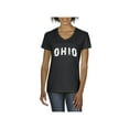 thumbnail image 1 of MmF - Women's T-Shirt V-Neck Short Sleeve, up to Women Size 3XL - Ohio, 1 of 5