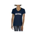 thumbnail image 1 of MmF - Women's T-Shirt V-Neck Short Sleeve, up to Women Size 3XL - Portugal, 1 of 5
