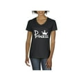 thumbnail image 1 of MmF - Women's T-Shirt V-Neck Short Sleeve, up to Women Size 3XL - Princess Crown, 1 of 5
