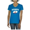 thumbnail image 1 of MmF - Women's T-Shirt V-Neck Short Sleeve, up to Women Size 3XL - Sacramento, 1 of 5
